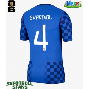 Kroatien Josko Gvardiol #4 Bortatröja VM 2026 Kortärmad